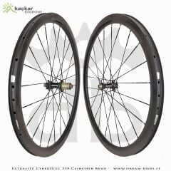 Extralite CyberDisc 339 Clincher BERD Spoke Karbon ABEC 5 Thru Axle Yol / Yarış  Bisikleti Jant Seti