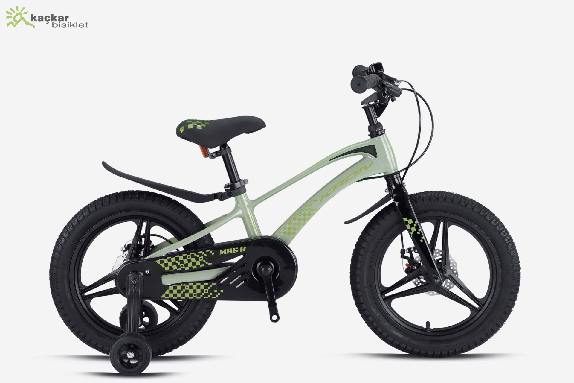 KRON MAG8 Vitessiz Mekanik Disc Fren 20 Jant Çocuk Bisikleti Bej / Haki