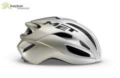 MET Helmets Rivale Mips Road Kask Silver Grey White