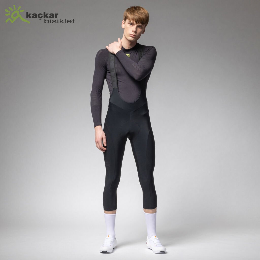 ALE Pragma Winter Bibknickers 3/4 Kışlık Tayt Siyah