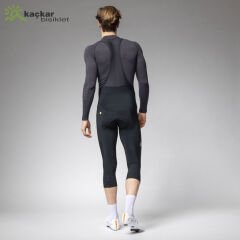 ALE Pragma Winter Bibknickers 3/4 Kışlık Tayt Siyah - Beyaz Logo