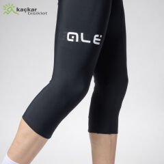 ALE Pragma Winter Bibknickers 3/4 Kışlık Tayt Siyah - Beyaz Logo