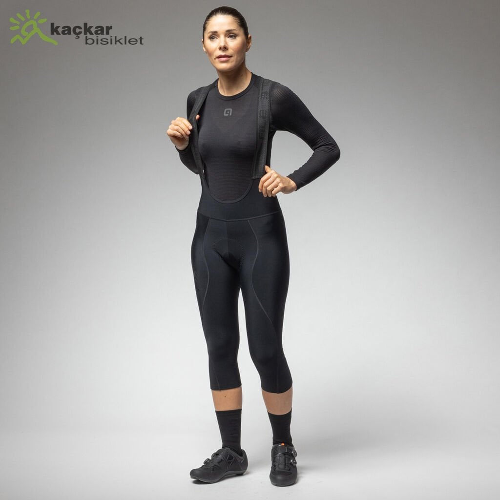 ALE Pragma Winter Bibknickers 3/4 Kışlık Bayan Tayt Siyah