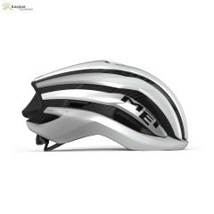 MET Helmets Trenta 3K Carbon Mips Road Kask White Silver Metallic / Matt