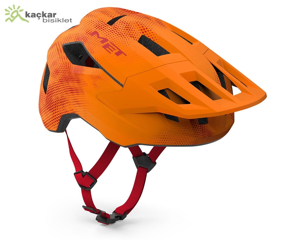 Met Helmets Shelter Youth ( Genç ) Kask Turuncu - Kırmızı