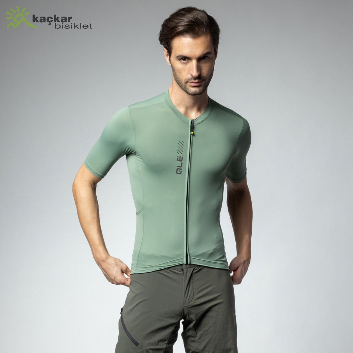 ALE PRAGMA COLOR BLOCK OFF ROAD YAZLIK KISA KOL JERSEY ASKERİ YEŞİL