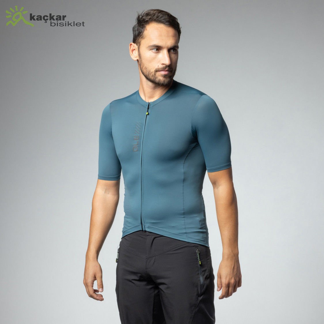 ALE PRAGMA COLOR BLOCK OFF ROAD YAZLIK KISA KOL JERSEY KOYU YEŞİL