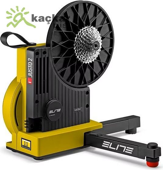 Elite JUSTO 2 İnteractive Home Trainer + Travel Block + Shimano 11-34T 12V Kaset Tour De France Yellow Limited Edition