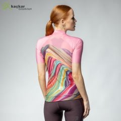 ALE PR-E RAINBOW YAZLIK KISA KOL BAYAN JERSEY PEMBE
