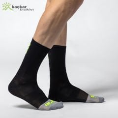 Ale Color Block Yazlık Çorap 18cm Siyah