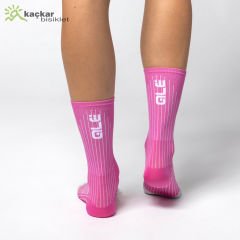 Ale Color Block Yazlık Çorap 18cm Fuşya