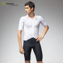 ALE Eagle Tri Triathlon / Front Zipper Skinsuits Beyaz / Siyah