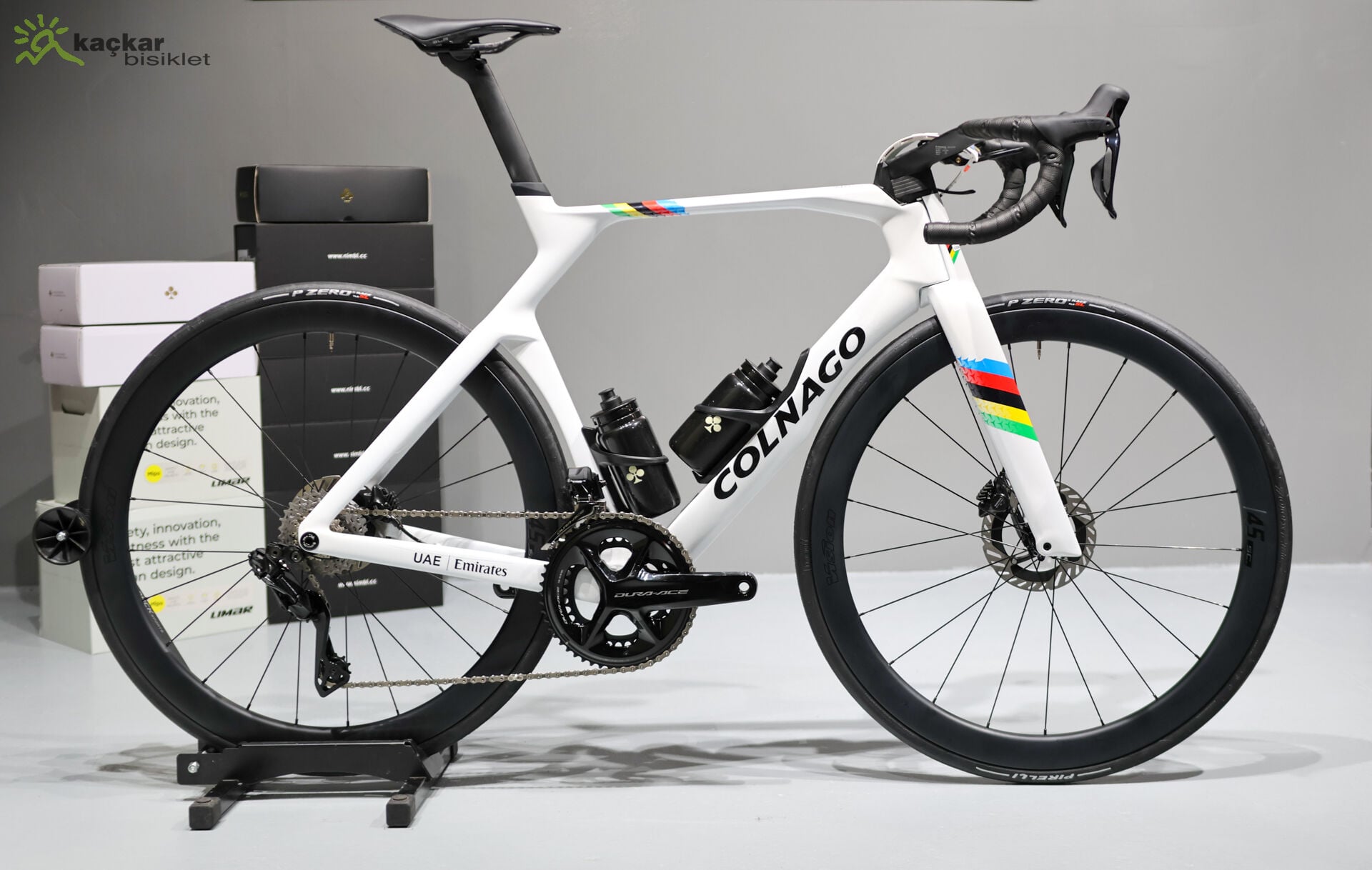 Colnago Y1RS Tadej Pogačar White World Champion Shimano Dura-Ace Dİ2 Vision SC45 Roadbike YSWC
