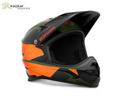 Met Helmets Intox Fullface Kask Turuncu / Yeşil
