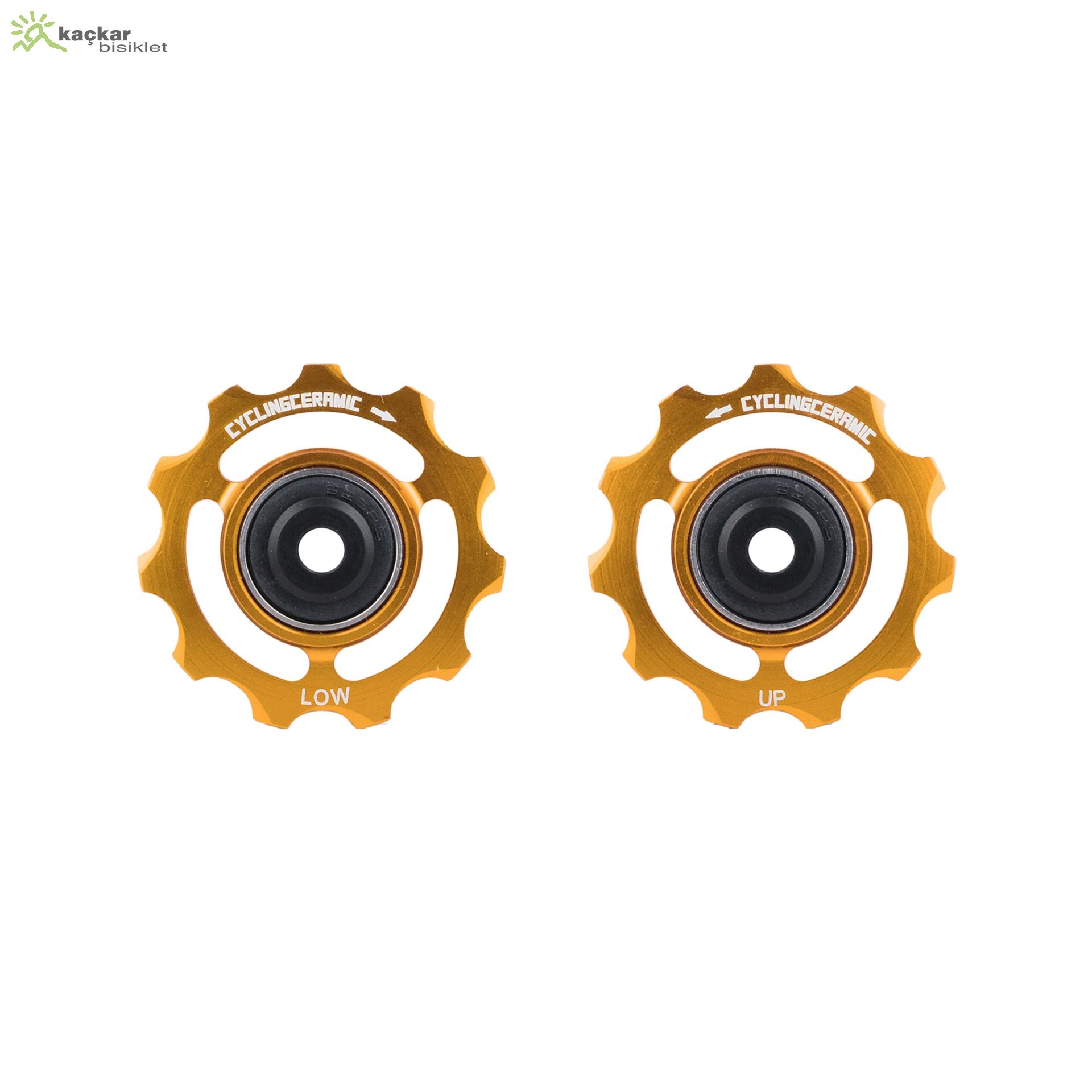 Shimano 10,11,12s / Sram 10,11s / Campagnolo 10s,11s – Pulley Wheels 11T Set Gold