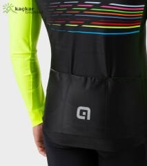 ALE PR-S Logo Long Sleeve Jersey Siyah / Sarı