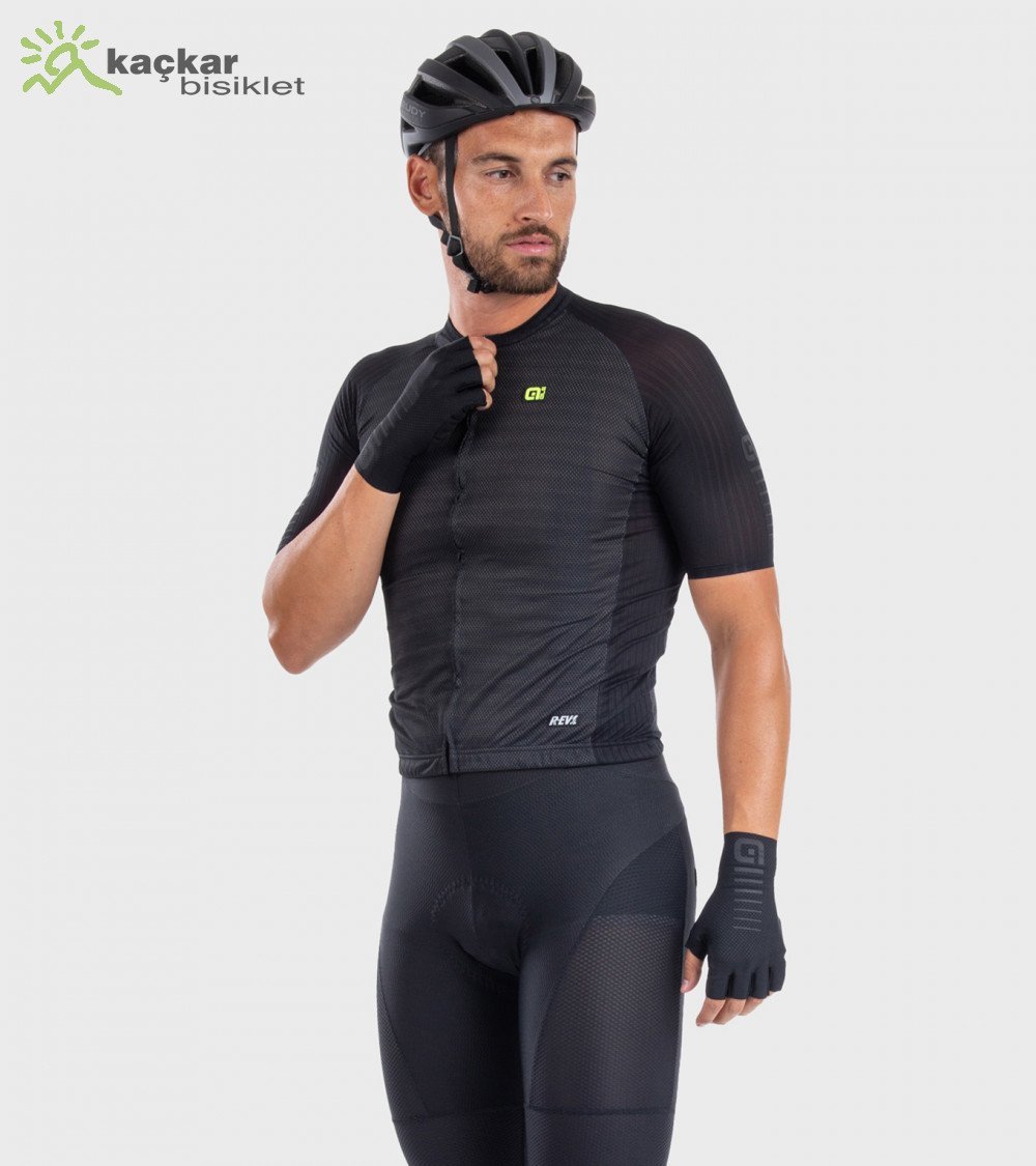 ALE R-EV1 SILVER COOLING Yazlık Kısa Kol Jersey Siyah