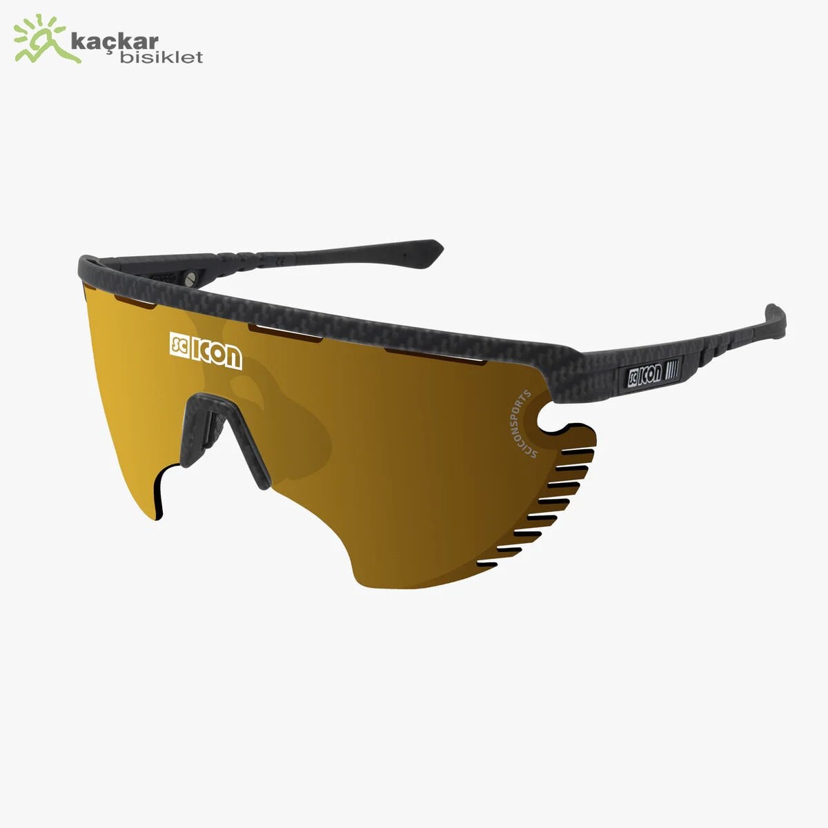 SCİCON  AEROWİNG LAMON SUNGLASSES CARBON  MULTIMIRROR BRONZE + RAIN CLEAR LENSES