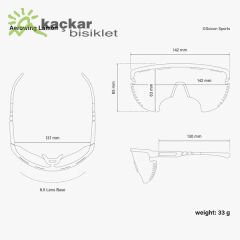 SCİCON  AEROWİNG LAMON SUNGLASSES CARBON  MULTIMIRROR BRONZE + RAIN CLEAR LENSES