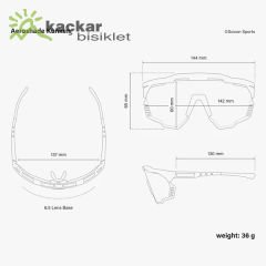 SCİCON  AEROSHADE KUNKEN SUNGLASSES CARBON  MULTIMIRROR BRONZE + RAIN CLEAR LENSES