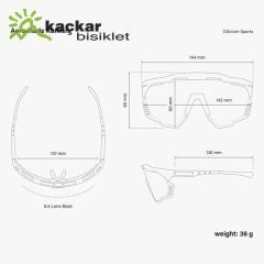 SCİCON  AEROSHADE KUNKEN SUNGLASSES BLACK  PHOTOCROMIC SILVER LENS