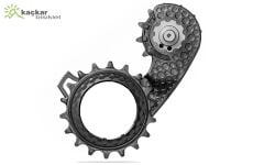 absoluteBLACK Hollowcage® V2 Shimano 9250 Carbon Ceramic Oversized Derailleur Pulley Cage Siyah