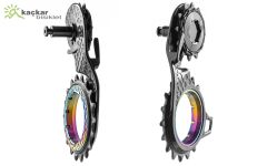 absoluteBLACK Hollowcage® V2 Shimano 9250 Carbon Ceramic Oversized Derailleur Pulley Cage Siyah