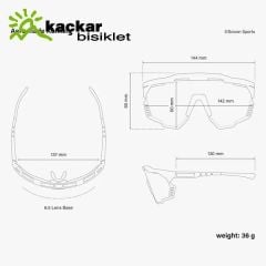 SCİCON  AEROSHADE KUNKEN SUNGLASSES FLUO YELLOW  MULTIMIRROR BLUE + CLEAR LENSES