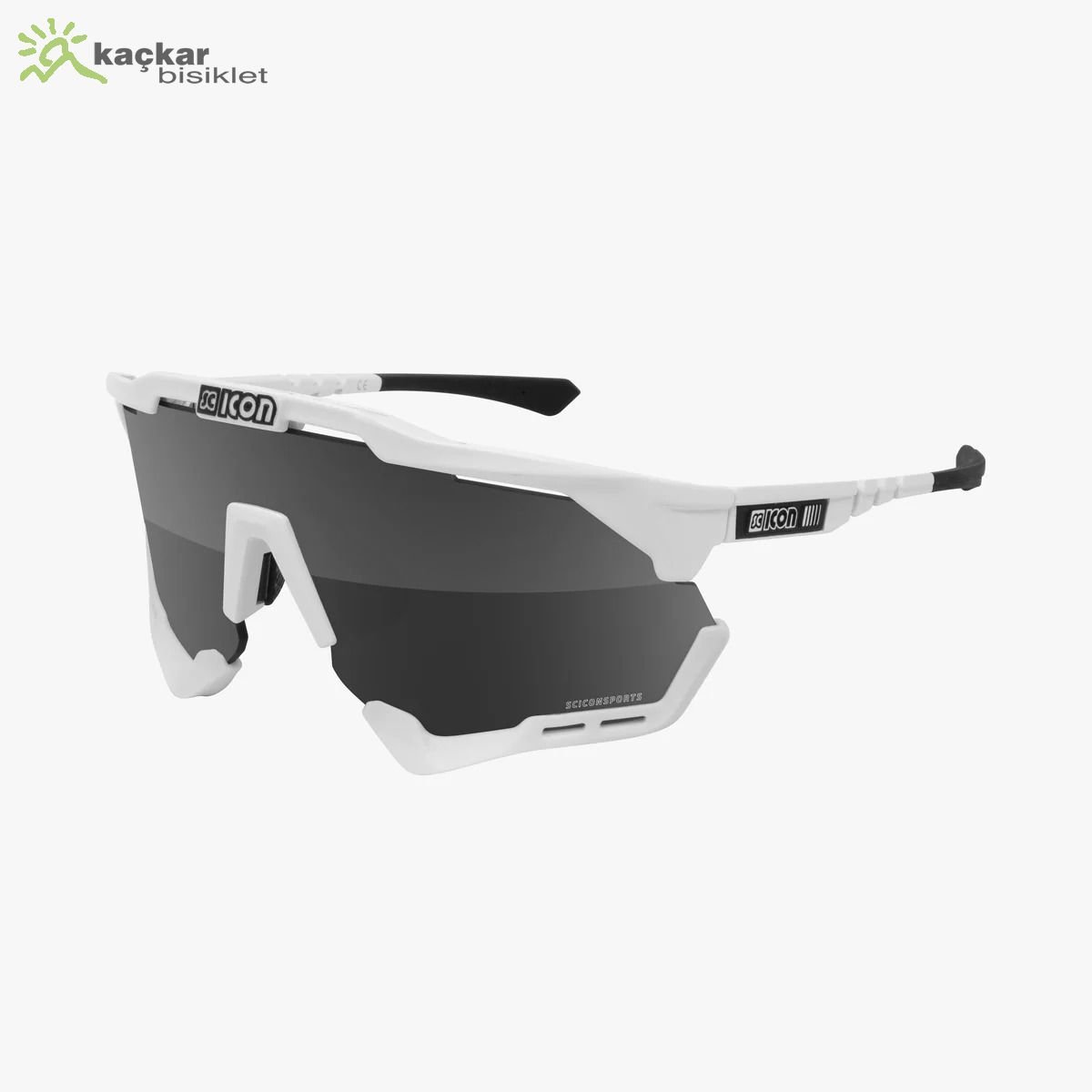 SCİCON  AEROSHADE XL SUNGLASSES WHITE  MULTIMIRROR SILVER + RAIN CLEAR LENSES