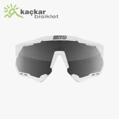 SCİCON  AEROSHADE XL SUNGLASSES WHITE  MULTIMIRROR SILVER + RAIN CLEAR LENSES