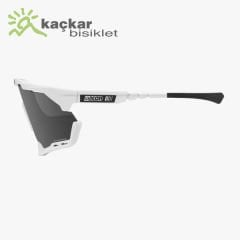 SCİCON  AEROSHADE XL SUNGLASSES WHITE  MULTIMIRROR SILVER + RAIN CLEAR LENSES