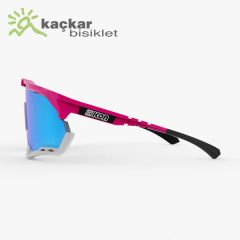 SCİCON AEROSHADE XL SUNGLASSES PINK FLUO  MULTIMIRROR BLUE + PINK LENSES