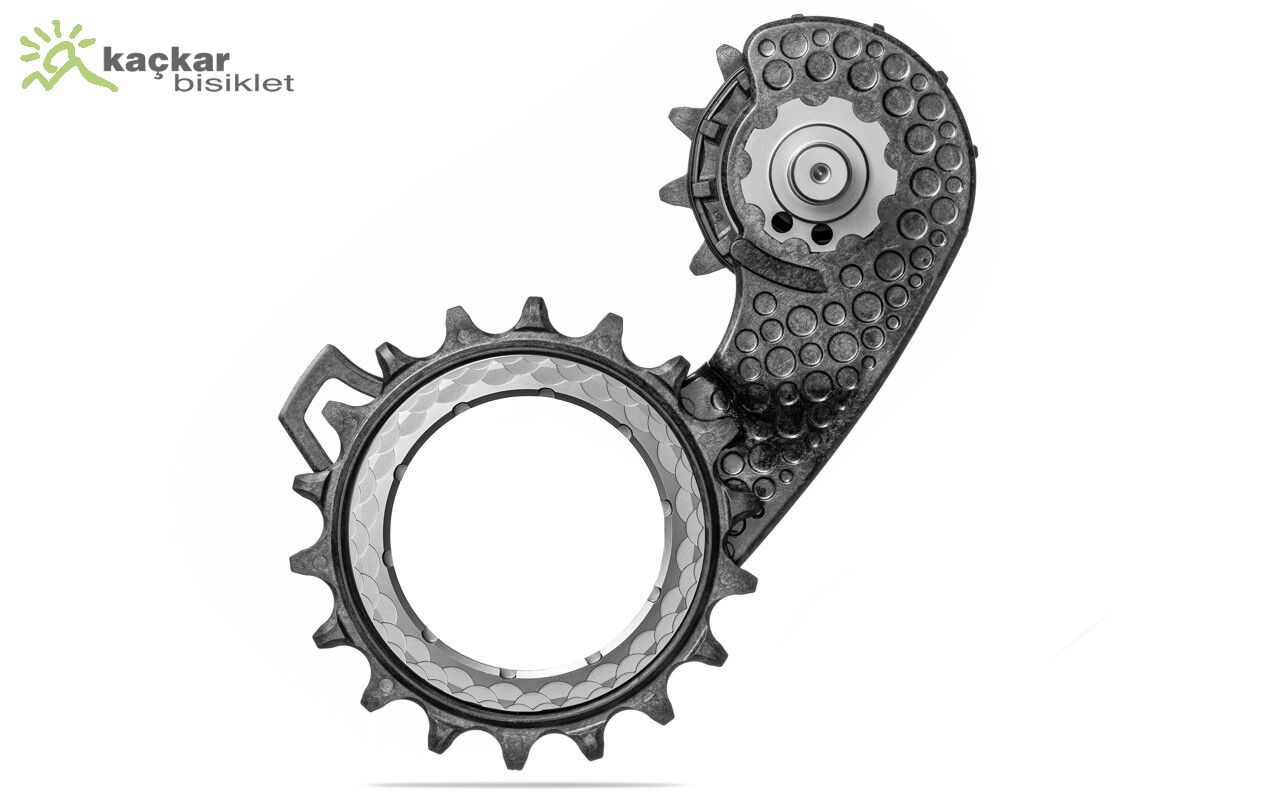 absoluteBLACK Hollowcage® V2 Shimano 9250 Carbon Ceramic Oversized Derailleur Pulley Cage Titanium