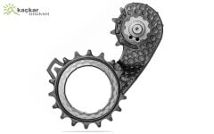 absoluteBLACK Hollowcage® V2 Shimano 9250 Carbon Ceramic Oversized Derailleur Pulley Cage Titanium