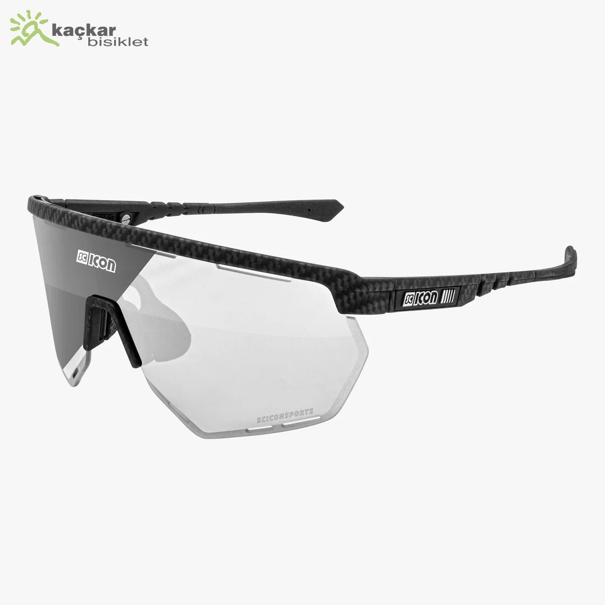 SCİCON AEROWING SUNGLASSES CARBON MATTE PHOTOCROMIC  SILVER LENS