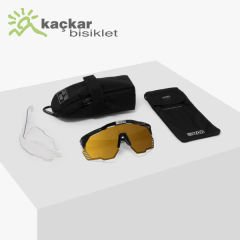 SCİCON AEROSHADE KUNKEN SUNGLASSES CARBON  MULTIMIRROR BRONZE + RAIN CLEAR LENSES