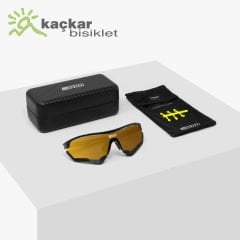 SCİCON  AEROTECH SUNGLASSES BLACK MULTIMIRROR  BRONZE LENS