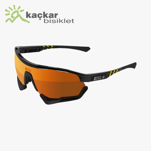 SCİCON  AEROTECH SUNGLASSES BLACK MULTIMIRROR  BRONZE LENS