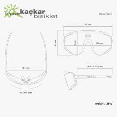 SCİCON  WORLD CHAMPION AEROSCOPE SUNGLASSES  WHITE RAINBOW BRONZE MULTIMIRROR + CLEAR  LENSES