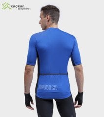 ALE SOLID COLOR BLOCK Yazlık Kısa Kol Jersey İtalyan Mavisi