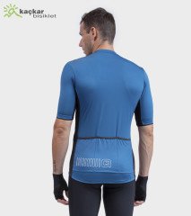 ALE SOLID COLOR BLOCK Yazlık Kısa Kol Jersey Lagün Mavisi