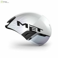 MET Helmets Codatronca Aero TT Kask White Silver / Matt Glossy