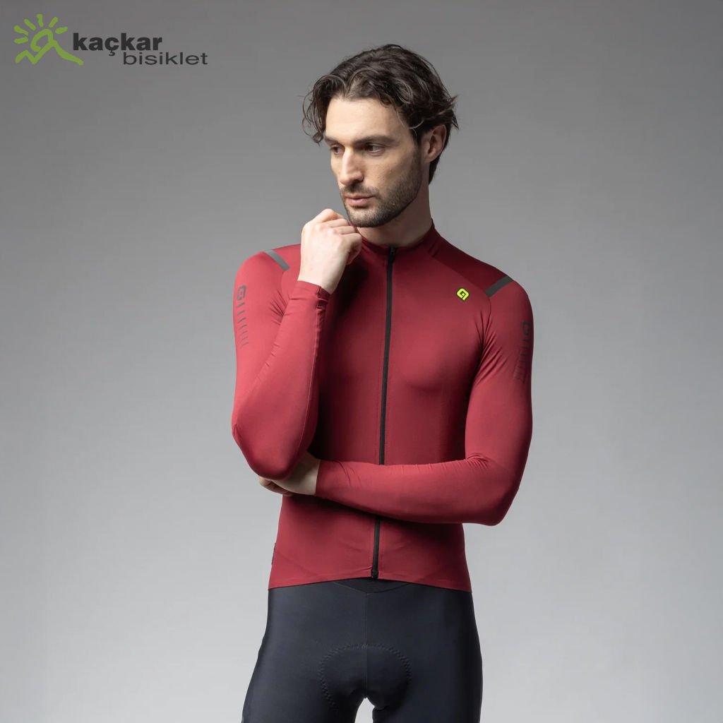 ALE R-EV1 Warm Race Long Sleeve Jersey Bordo