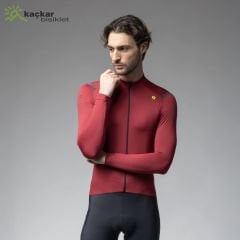 ALE R-EV1 Warm Race Long Sleeve Jersey Bordo