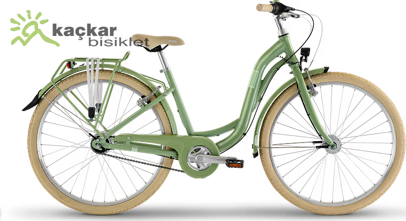 PUKY SKYRİDE 26 RETRO Alüminyum Bayan ve Kız Çocuk Bisikleti Açık Yeşil