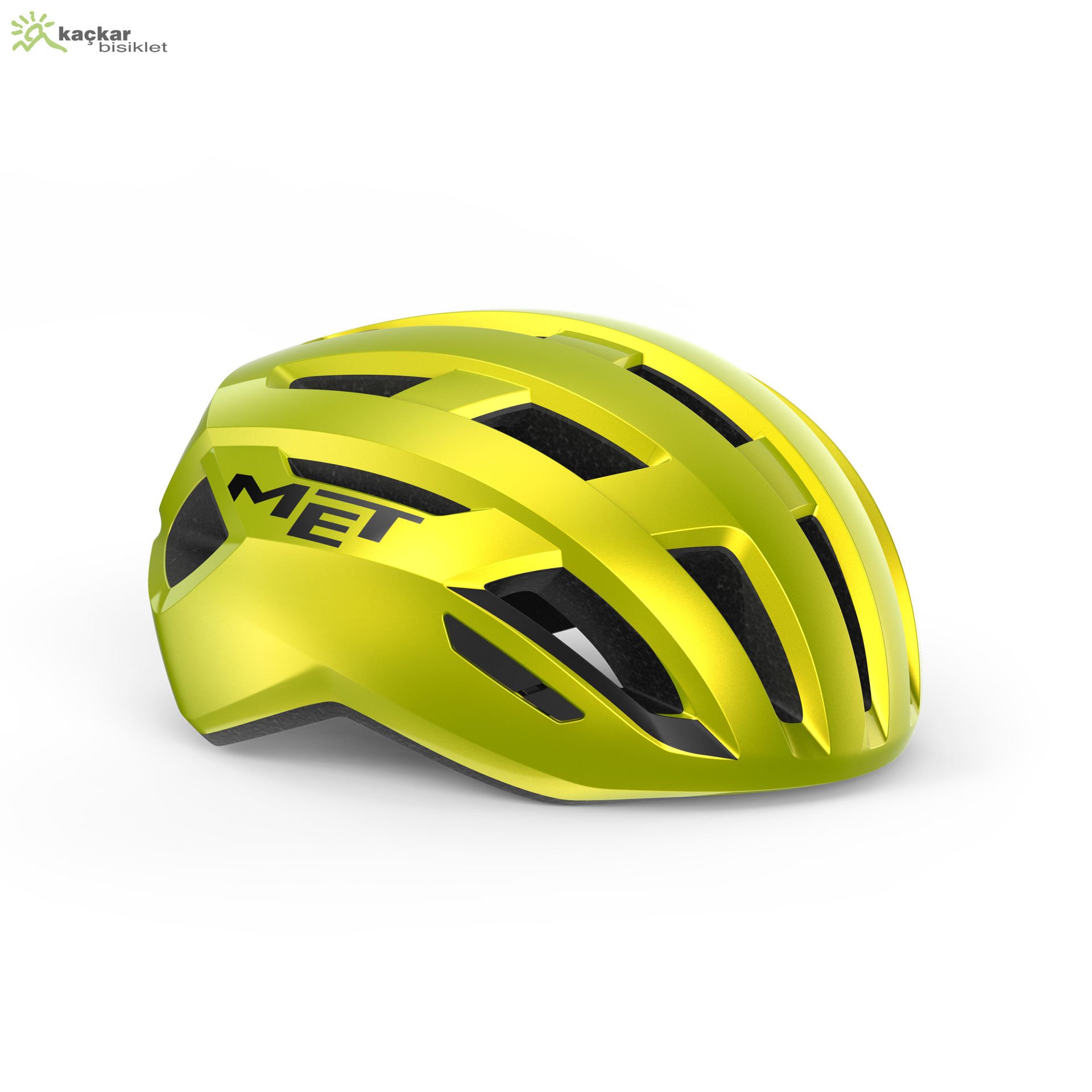 MET Helmets Vinci Mips Road Kask Lime Yellow Metallic / Glossy