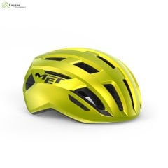 MET Helmets Vinci Mips Road Kask Lime Yellow Metallic / Glossy